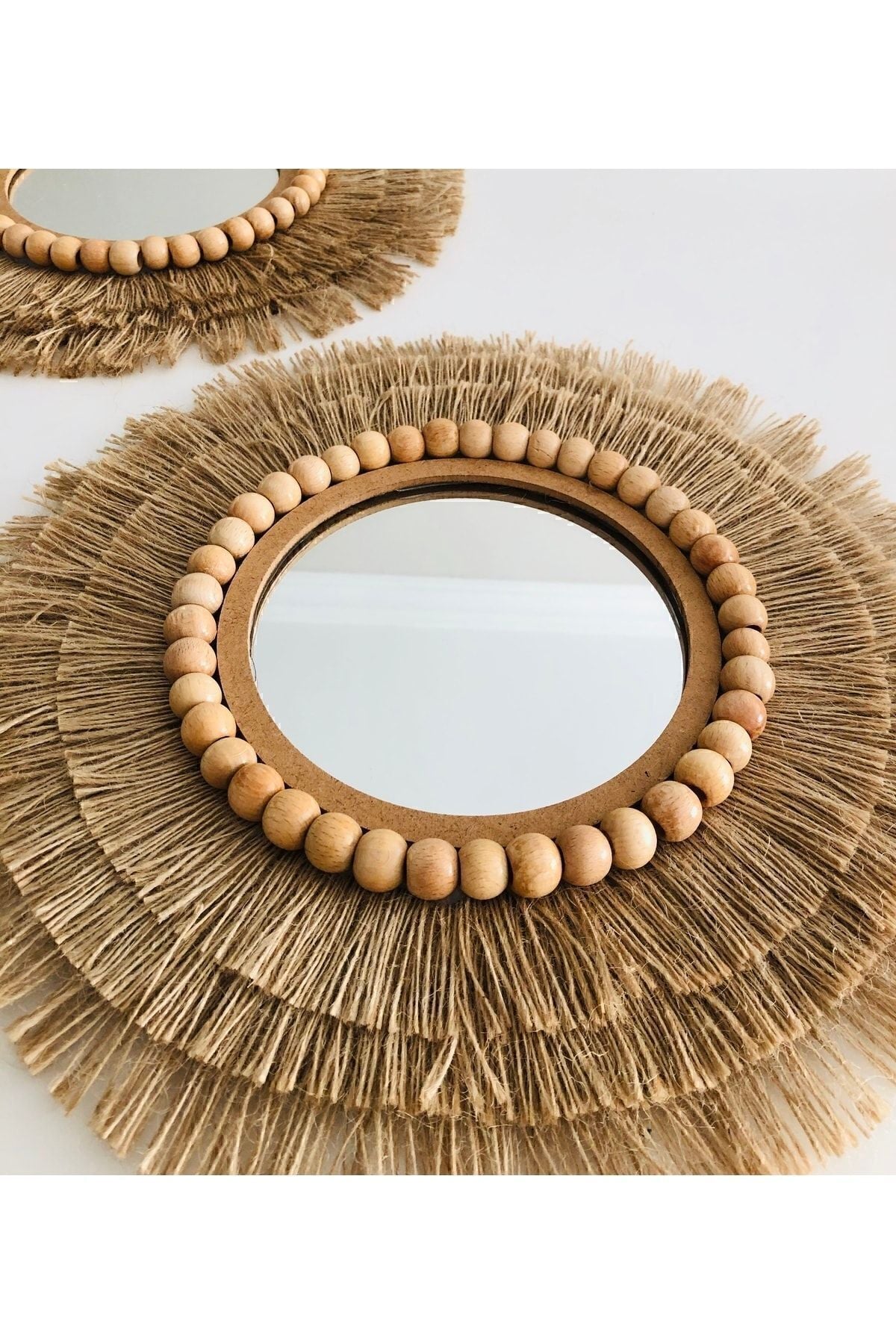 Wicker Jute Mirror Wall Mirror Console Mirror Decorative Mirror