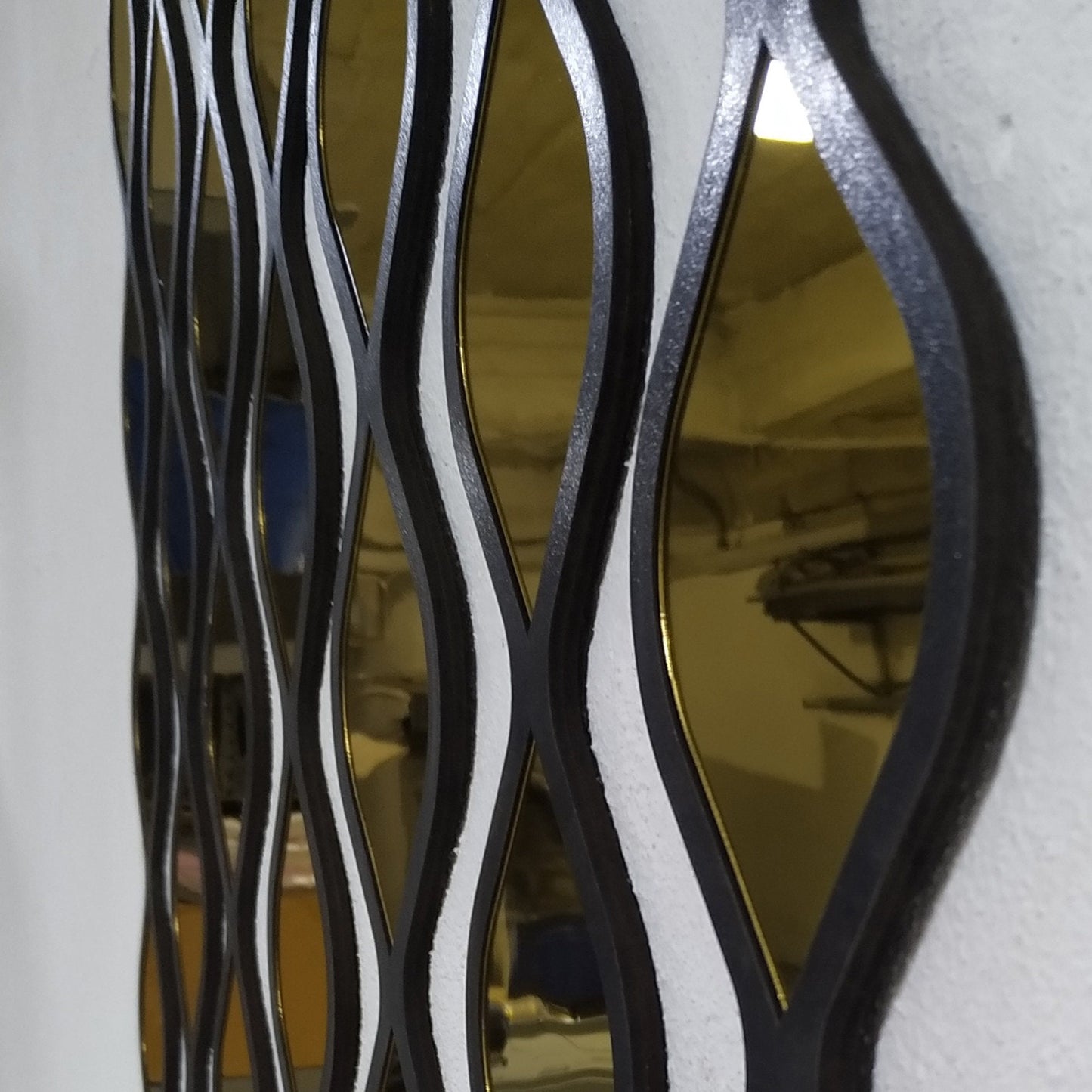 Water Drop Decorative Mirror Black Frame and Gold Mirror by MDM Design