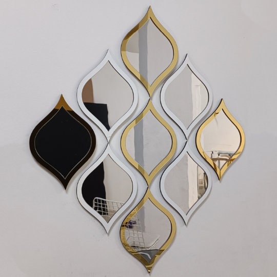 Water Drop Decorative Mirrors Big Size Pack for Wall Decor