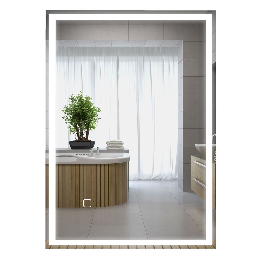 Transform Your Space: kleankin LED Bathroom Mirror with Defog, 3 Colors