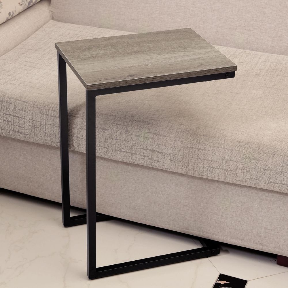 C Shaped Side Table Black Powder Coating