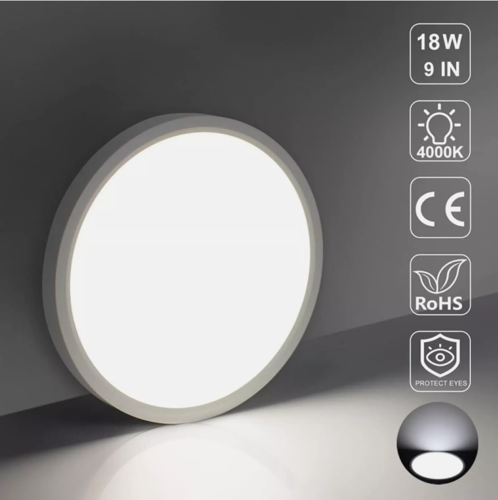 18w Round LED Ceiling Light Panel Down Lights Kitchen Bathroom Living Room Wall Lamp