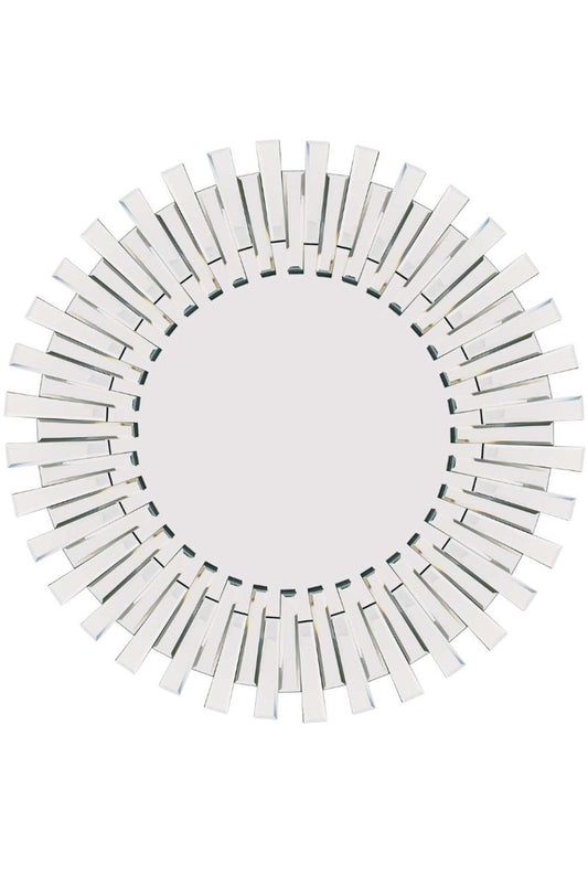 Starburst All Glass Stylised Round Mirror