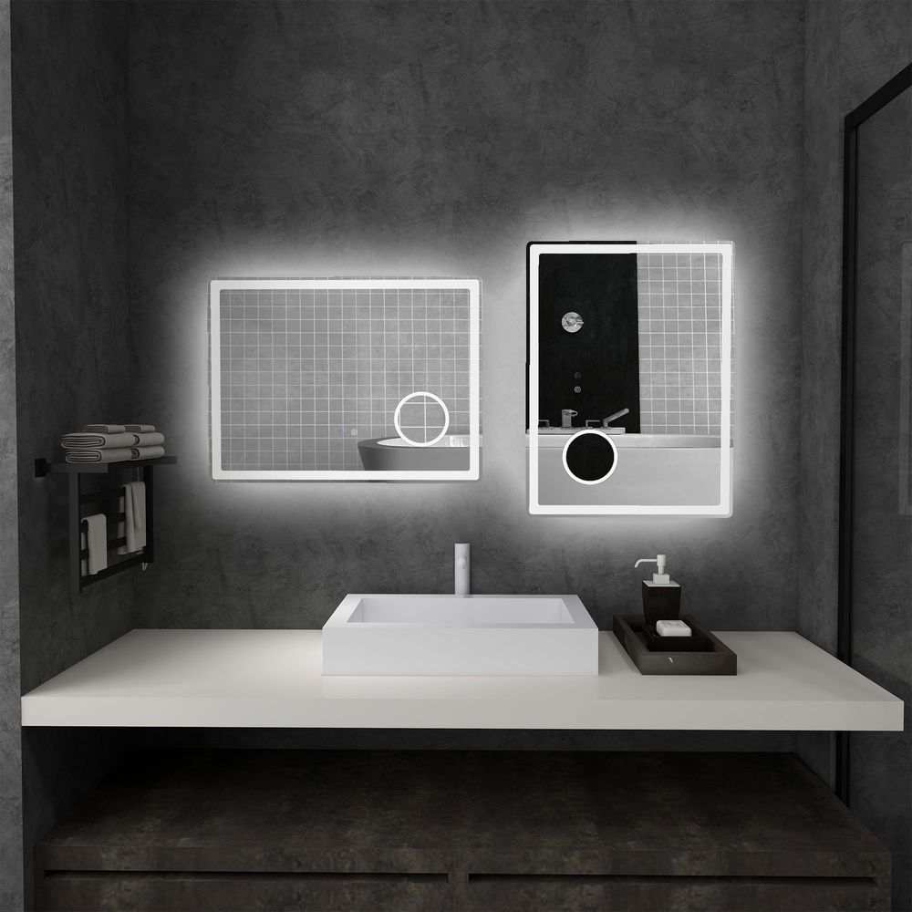 Elevate Your Routine: kleankin LED Lighted Anti-Fog Bathroom Mirror