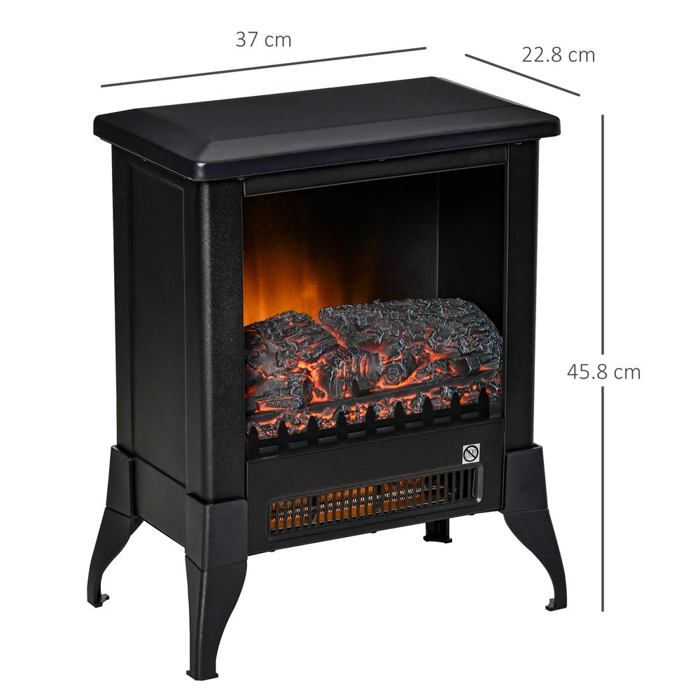 Electric Fireplace Stove Heater Adjustable Temperature and Overheat Protection