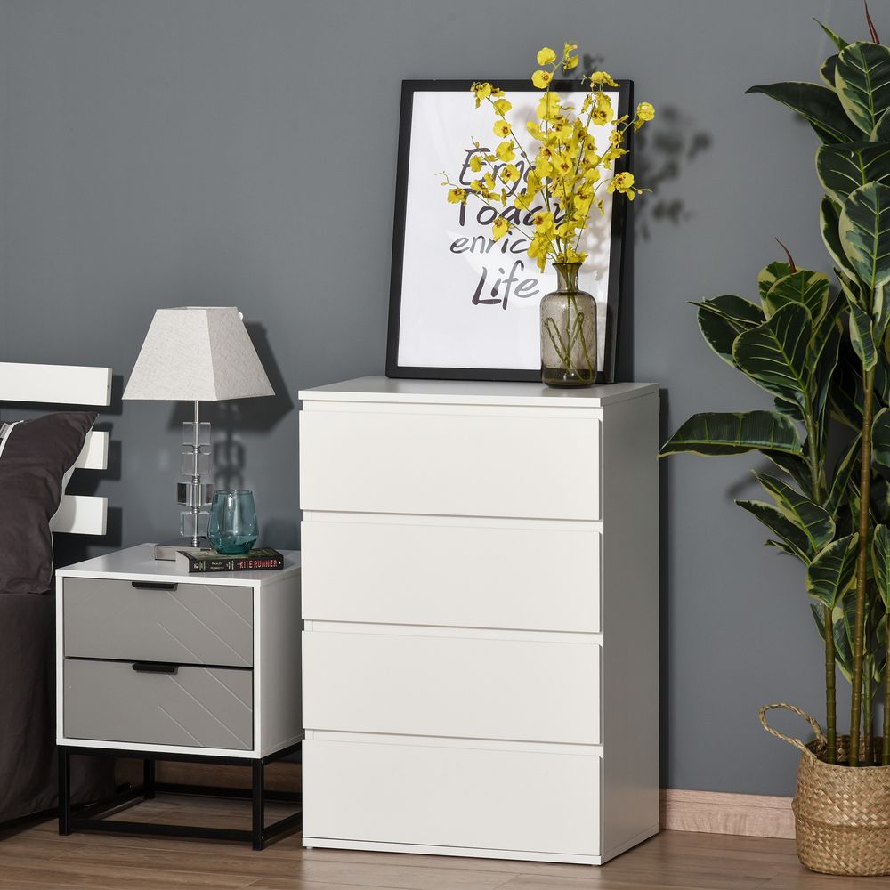 Chest of Drawers, 4 Drawers White