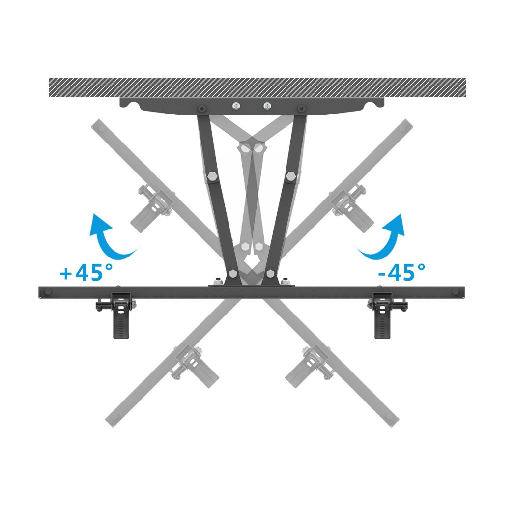 TMDS-204 32"-70" 110Lbs VESA600*400 Full Motion TV Wall Mount Tilt Range 0-15°