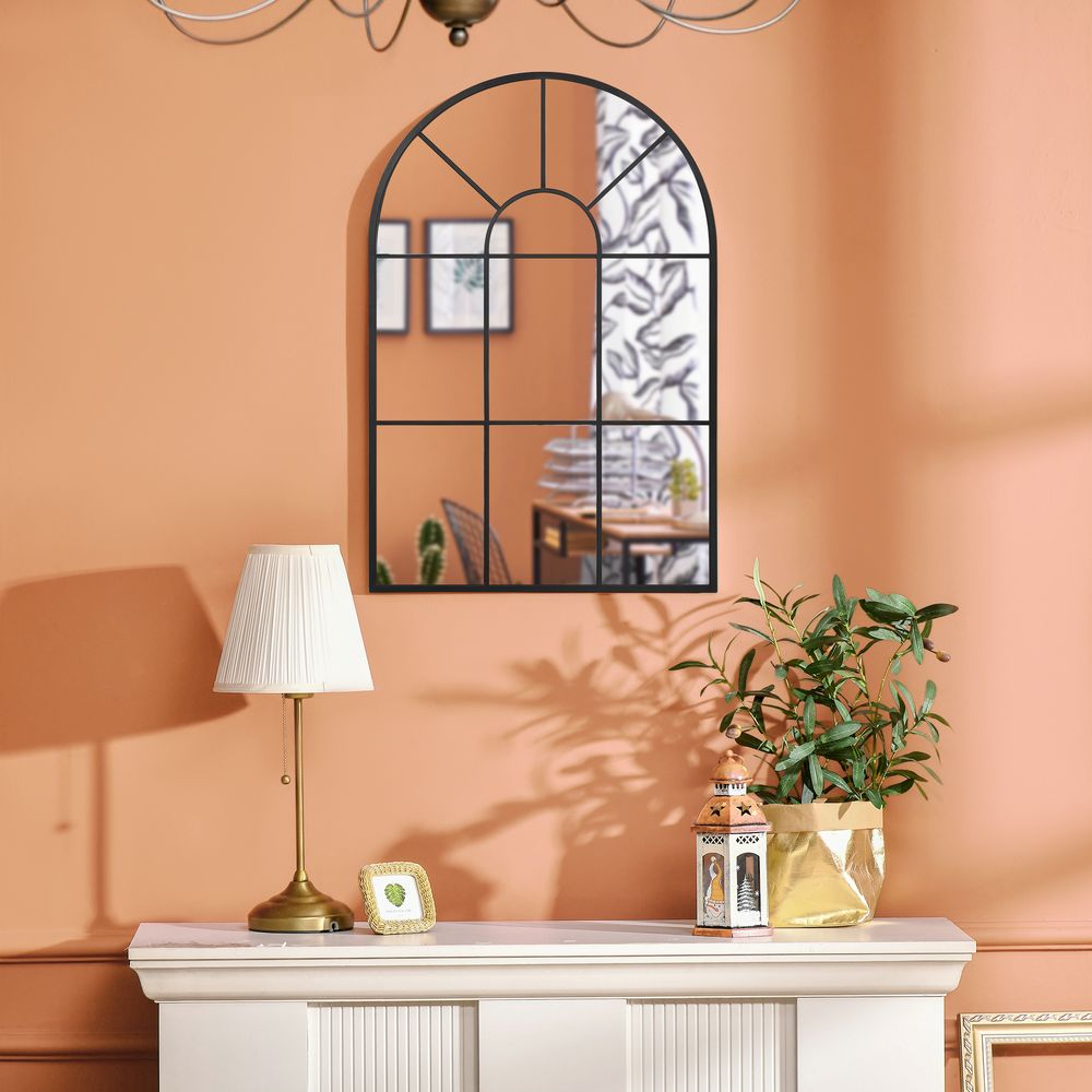 Elegant Arched Black Wall Mirror - Transform Your Space with Style!