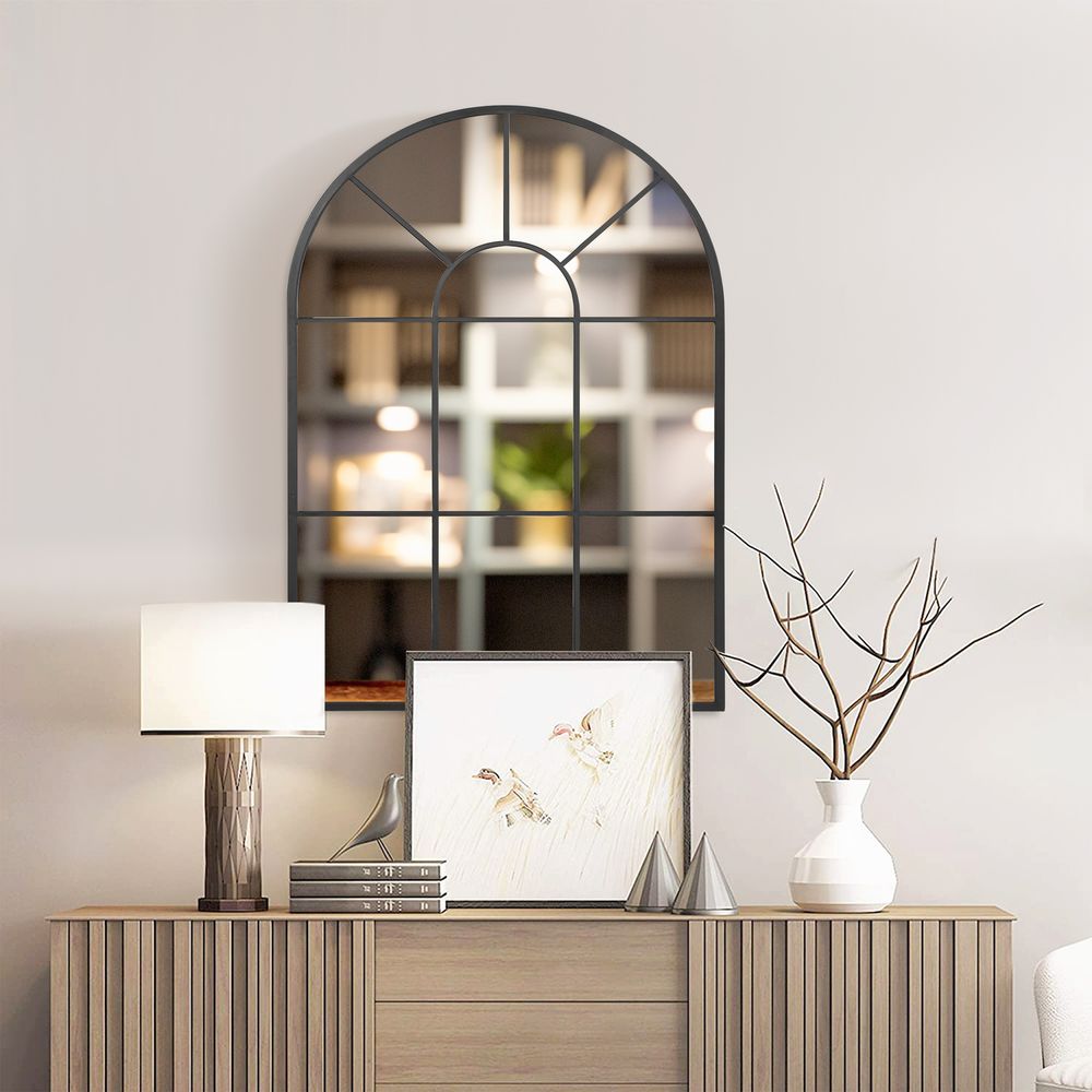 Elegant Arched Black Wall Mirror - Transform Your Space with Style!