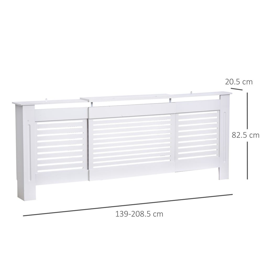 Extendable MDF Radiator Cover MDF-White