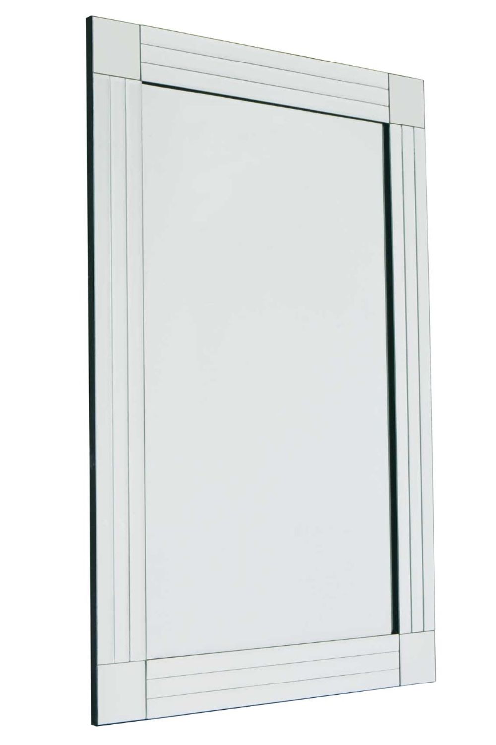 Milton All Glass Bevelled Square Corner Mirror