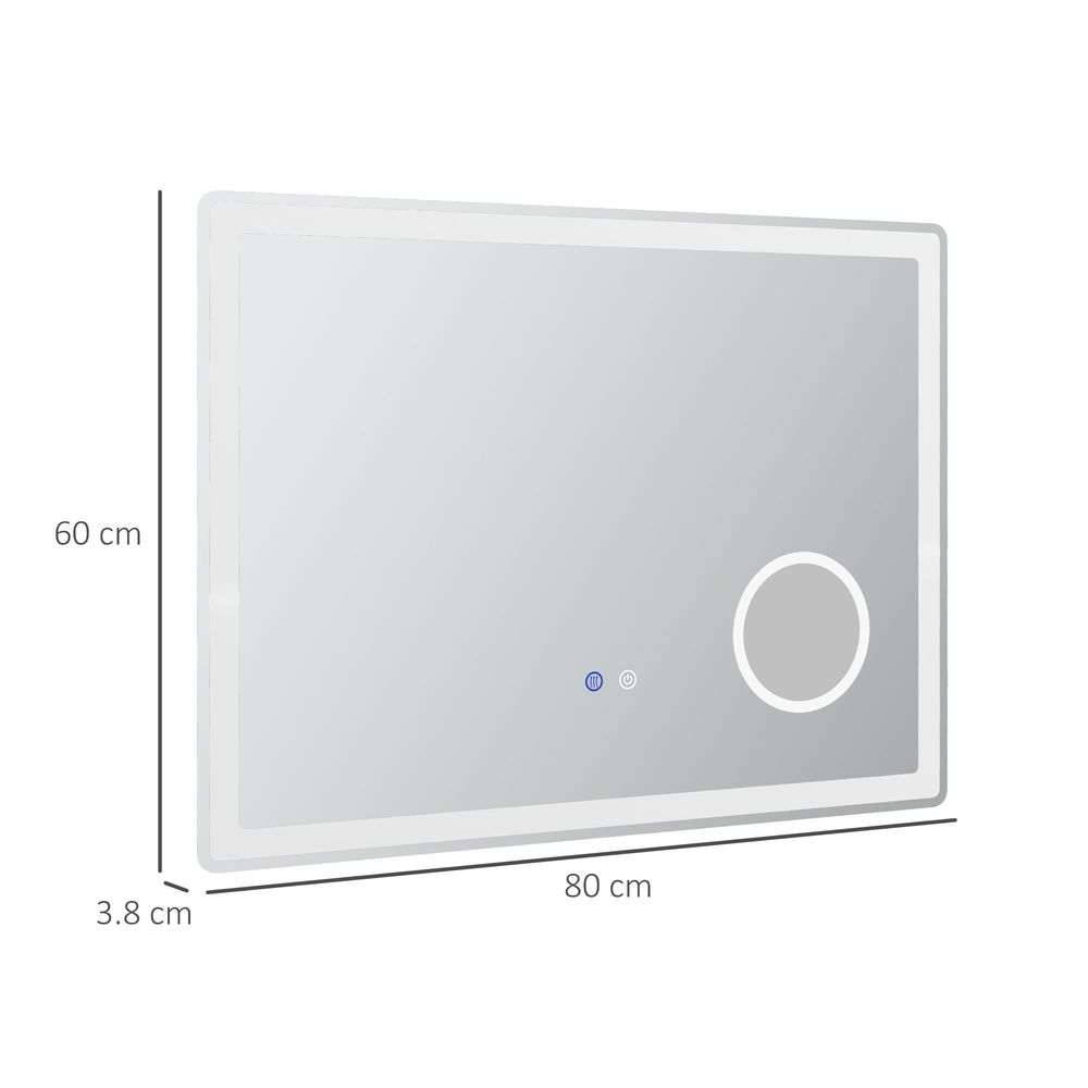 Elevate Your Routine: kleankin LED Lighted Anti-Fog Bathroom Mirror