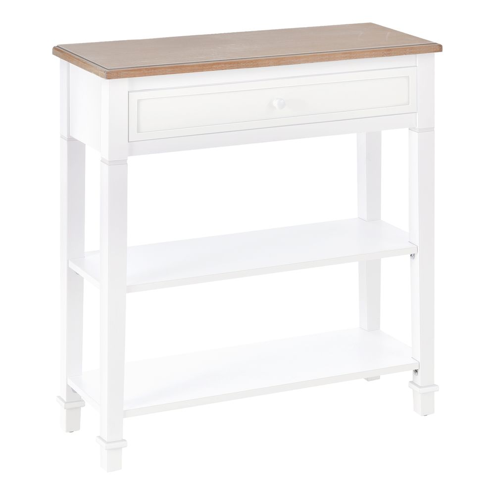 MDF Wide Drawer Console Table White